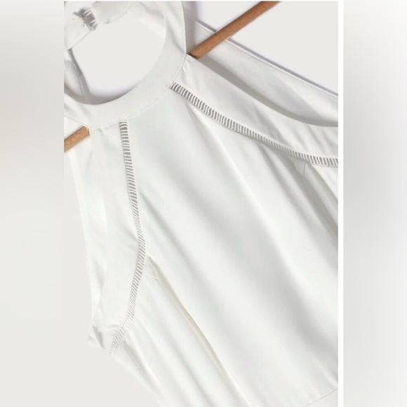 LULUS Summer Dream White Tie-Back Halter Midi Fairy Dress Sz Lrg - Picture 5 of 6